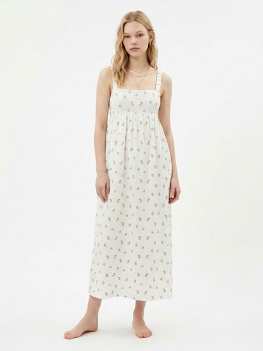 REFORMATION TANA FLORAL LINEN MAXI DRESS SMOCKING RUCHED STRAPS BOHO EUROSUMMER